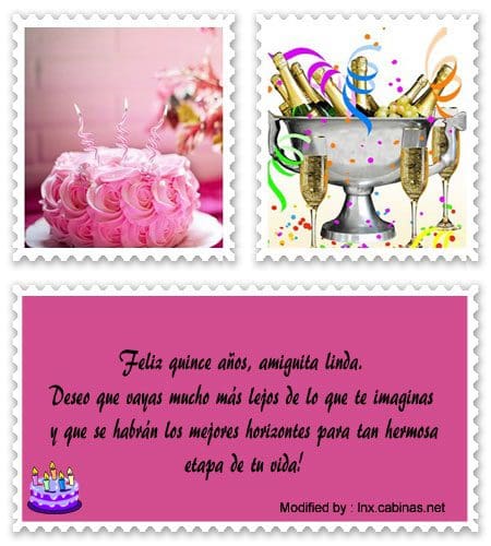 enviar imágenes con pensamientos de cumpleaños para mi amiga.#SaludosParaQuinceanera