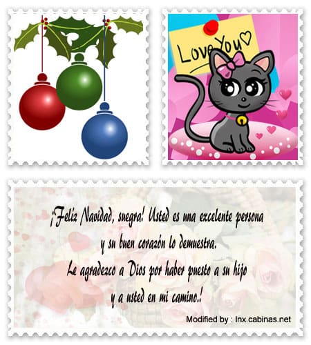 Bonitas tarjetas con frases de Navidad a mi suegra.#SaludosDeNavidadParaSuegra