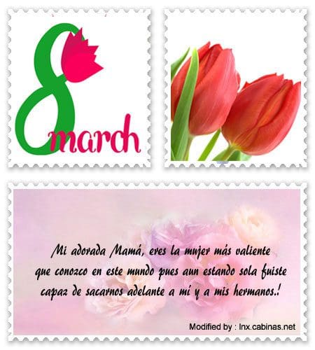 Bonitas tarjetas con frases de amor para el Día de la Mujer.#SaludosPorElDíaDe LaMujer