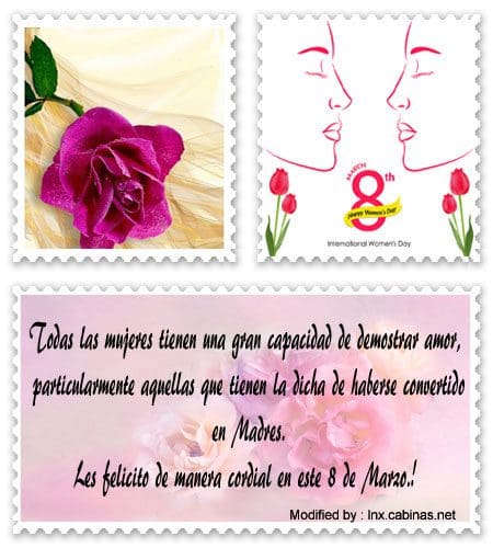 mensajes por Día Internacional de la Mujer para Mamá.#FelízDíaDeLaMujer