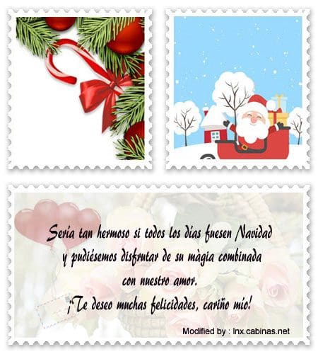 tarjetas con mensajes de Navidad para mi amor