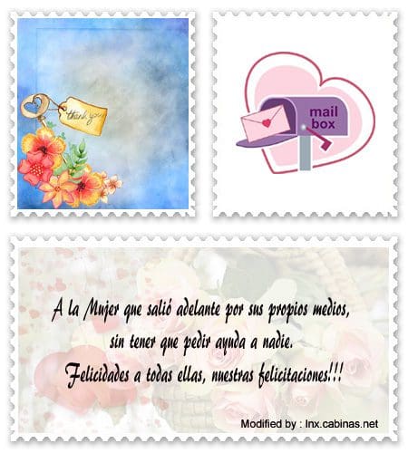Bonitas tarjetas con frases de amor para el día de la Mujer.#SaludosPorElDíaDeLaMujer