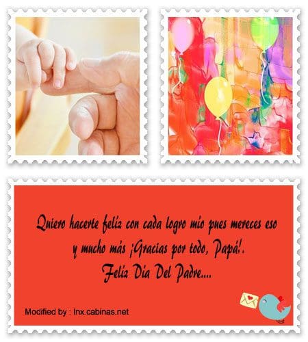 tarjetas con saludos y agradecimientos por el Día del Padre