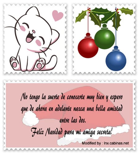 Tarjetas mensajes para amigo secreto por Navidad.#SaludosDeNavidad