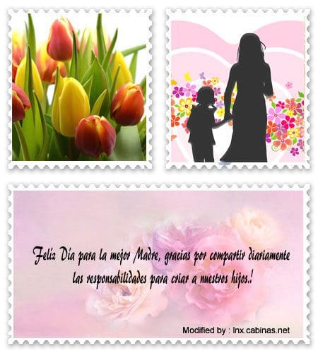 Bonitas tarjetas con pensamientos de amor para el Día de la Madre para Facebook.#SaludosParaDiaDeLaMadre