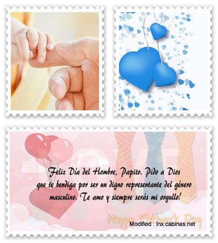 Frases y tarjetas de amor para enviar por Día del Hombre.#TarjetasDeAmorParaParaDiaDelHombre