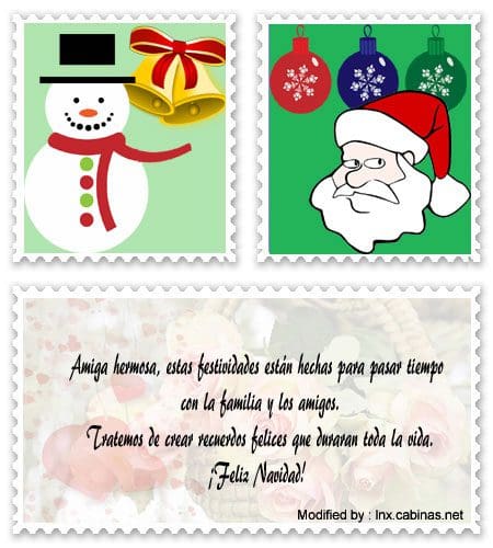 tarjetas con mensajes de Navidad para una amiga.#SaludosDeNavidadParaAmigas